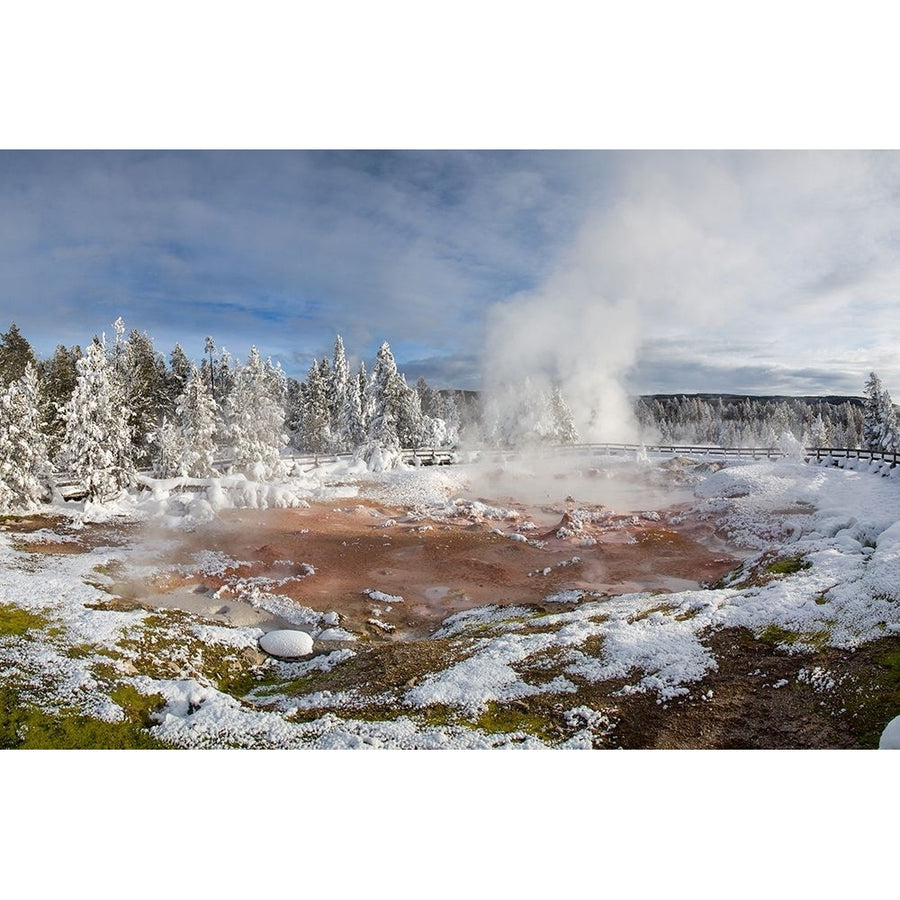 Winter at Fountain Paint Pot Yellowstone National Park Poster Print - The Yellowstone Collection-VARPDX66943 Image 1