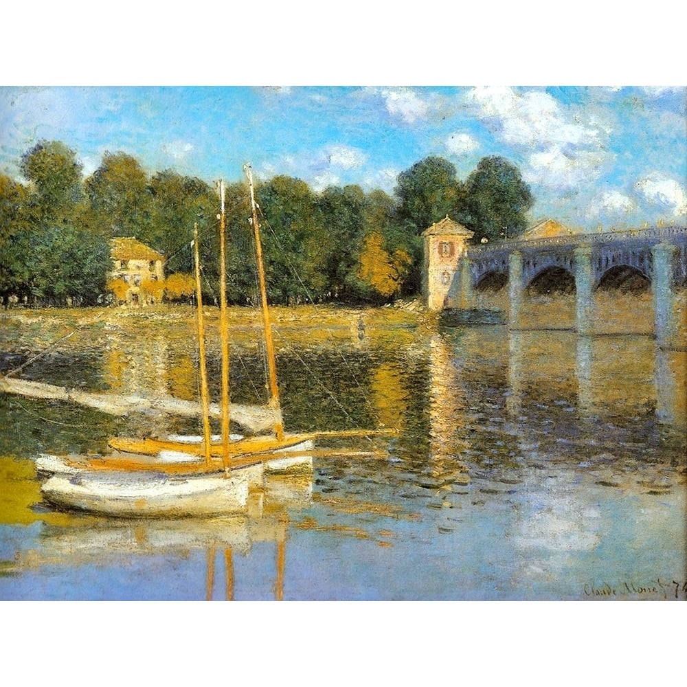 The Bridge at Argenteuil 1874 Poster Print - Claude Monet-VARPDX67112 Image 1