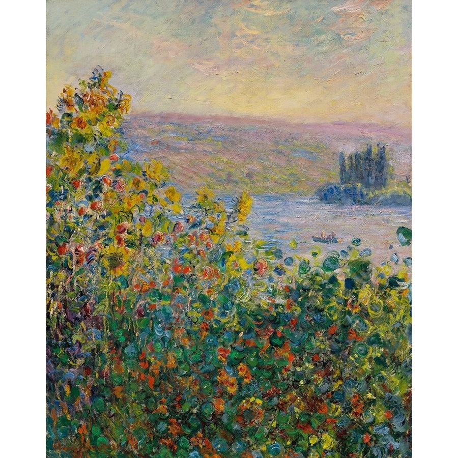 Flower Beds at Vetheuil 1881 Poster Print - Claude Monet-VARPDX67201 Image 1