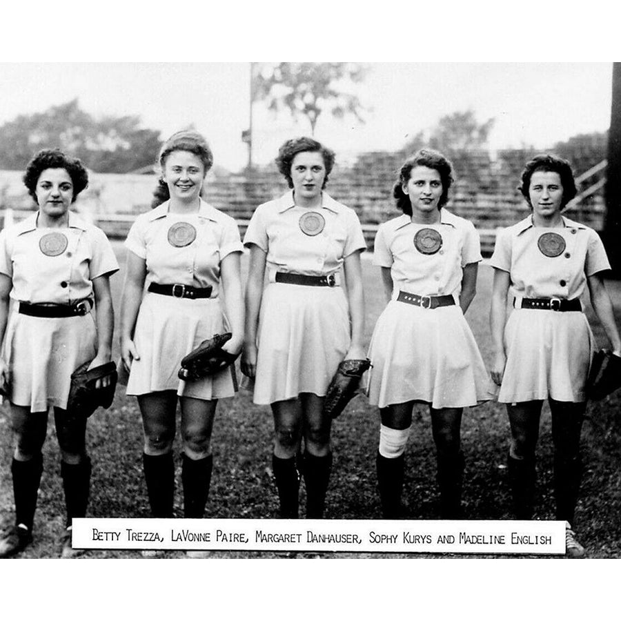 All American Girls Baseball League 1945 Poster Print - Vintage Photography-VARPDX67425 Image 1