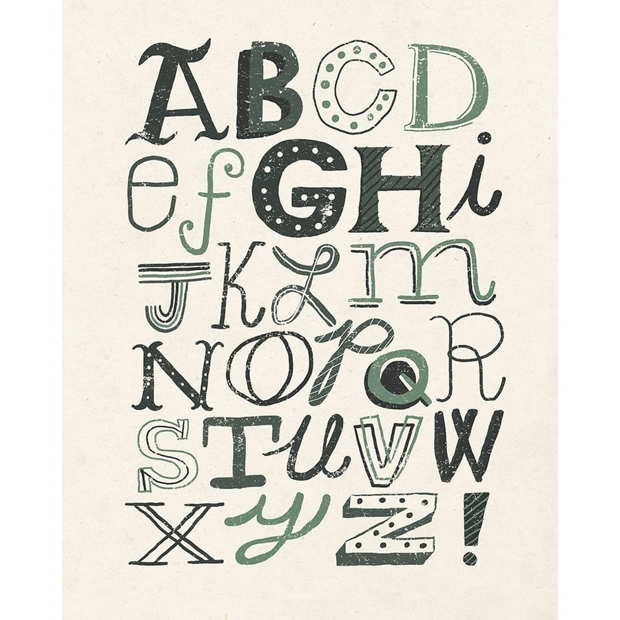 Funky Letters Dark Poster Print - Michael Mullan-VARPDX68217 Image 1