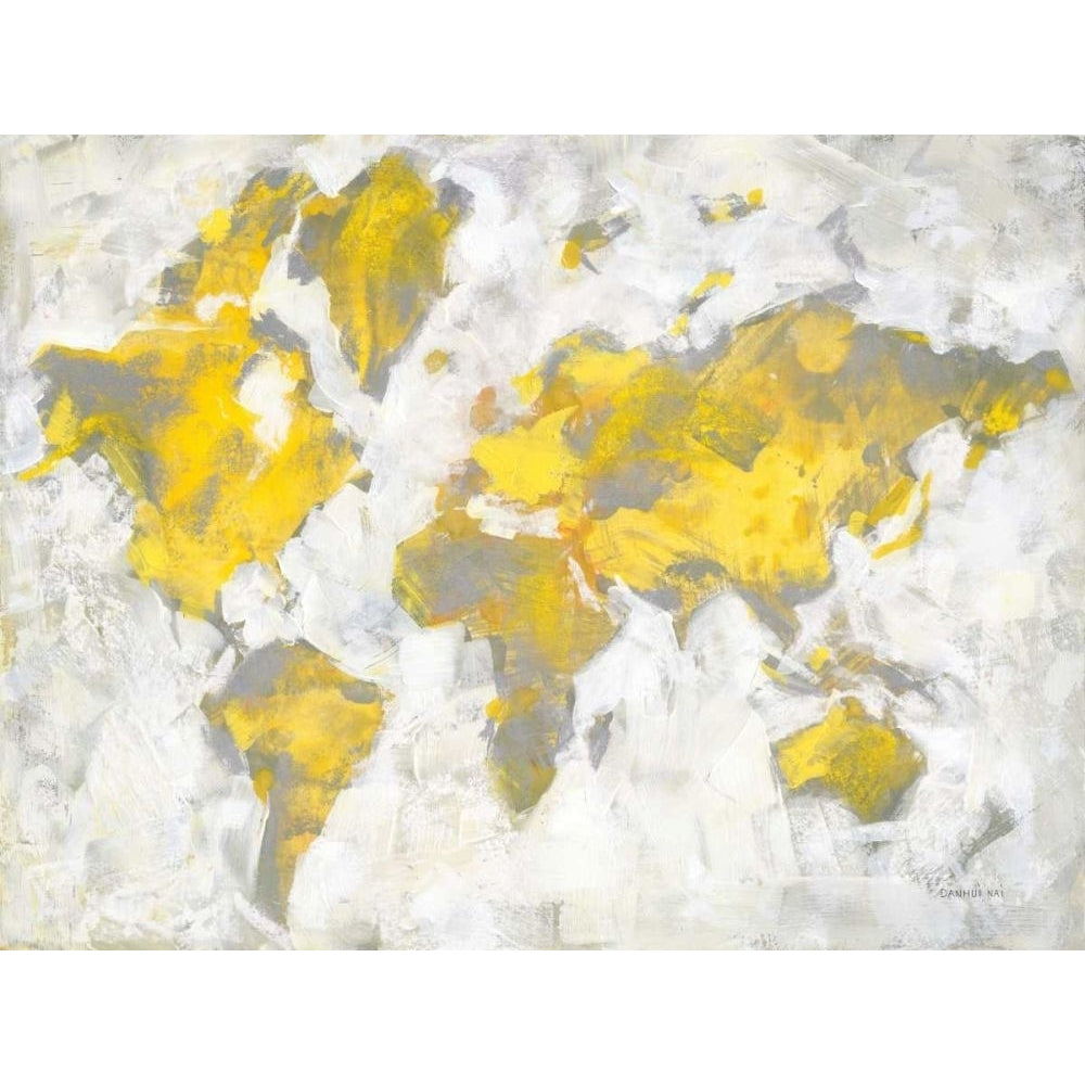 World Map Yellow Gray by Danhui Nai-VARPDX69062 Image 1