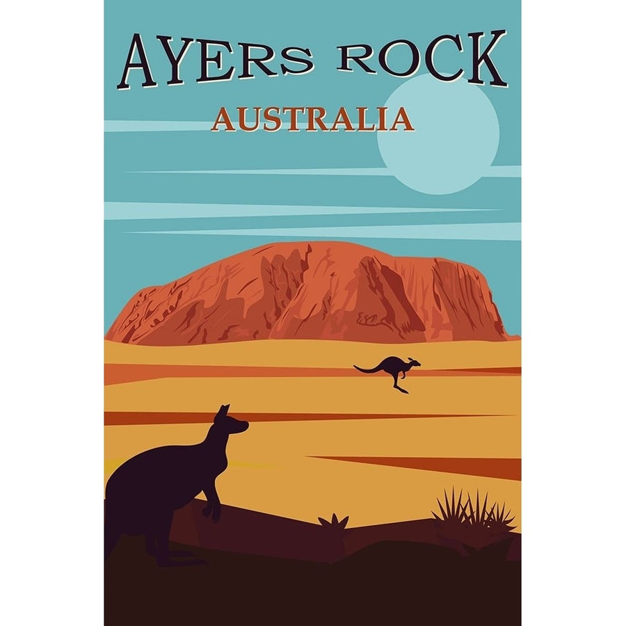 Australia Travel Poster Ayers Rock Poster Print - Travel Posters Vintage-VARPDX69449 Image 1