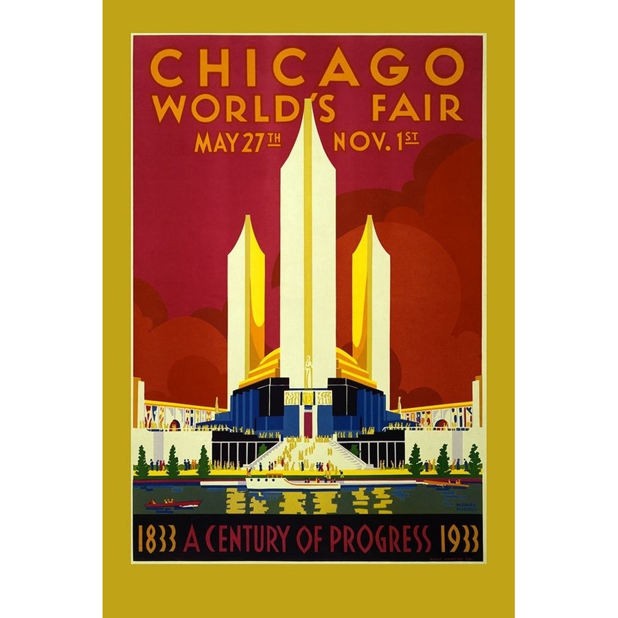 Chicago 1933 Worlds Fair Vintage Poster Poster Print - Travel Posters Vintage-VARPDX69469 Image 1