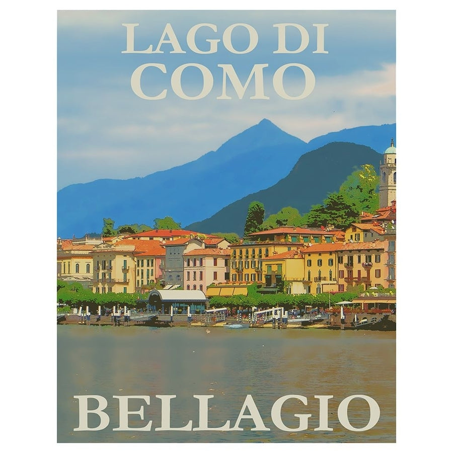 Lake Como Italy Travel Poster Poster Print - Travel Posters Vintage-VARPDX69490 Image 1