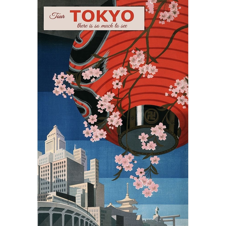 Tokyo Japan Travel Poster Poster Print - Travel Posters Vintage-VARPDX69499 Image 1