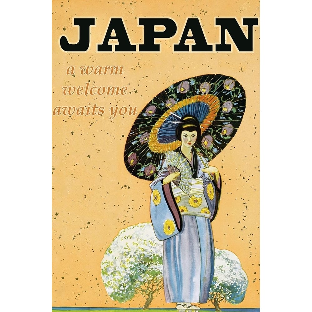 Japanese Geisha Travel Poster Poster Print - Travel Posters Vintage-VARPDX69500 Image 1