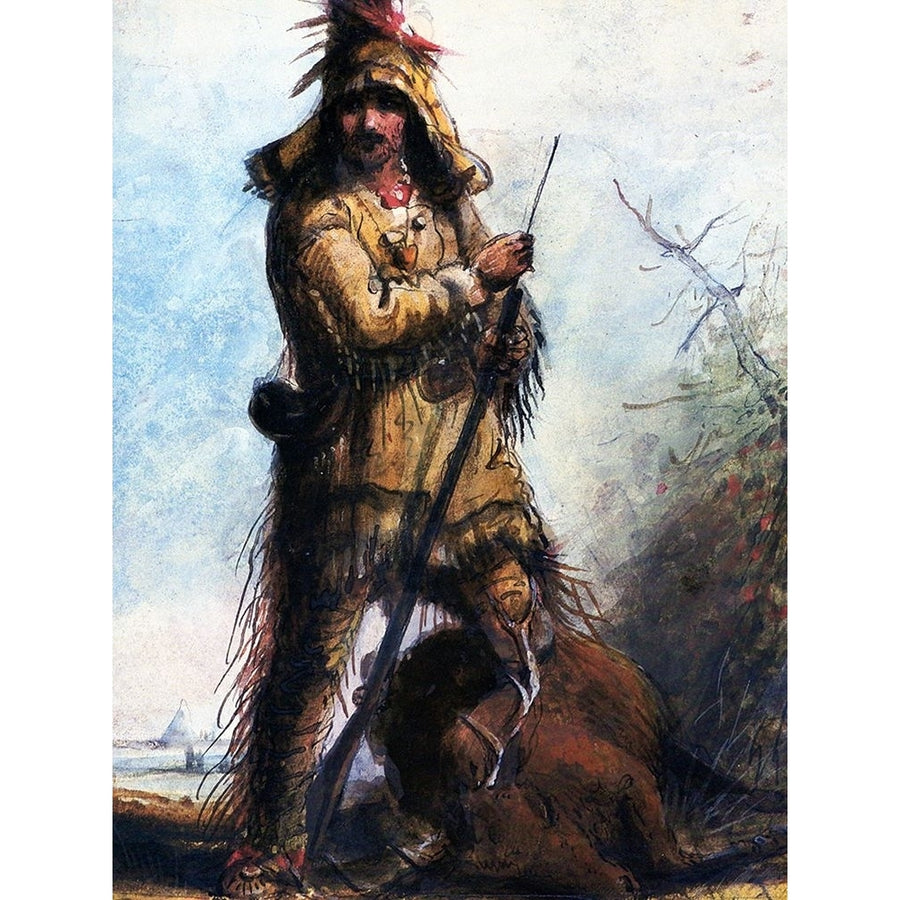 Rocky Mountains Trapper Old Bill Williams Poster Print - Alfred Jacob Miller-VARPDX69724 Image 1