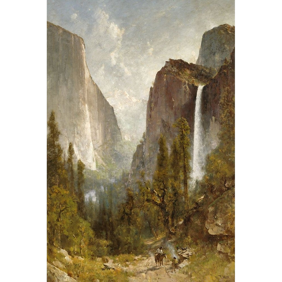 Bridal Veil Falls Yosemite Valley Poster Print - Thomas Hill-VARPDX69801 Image 1