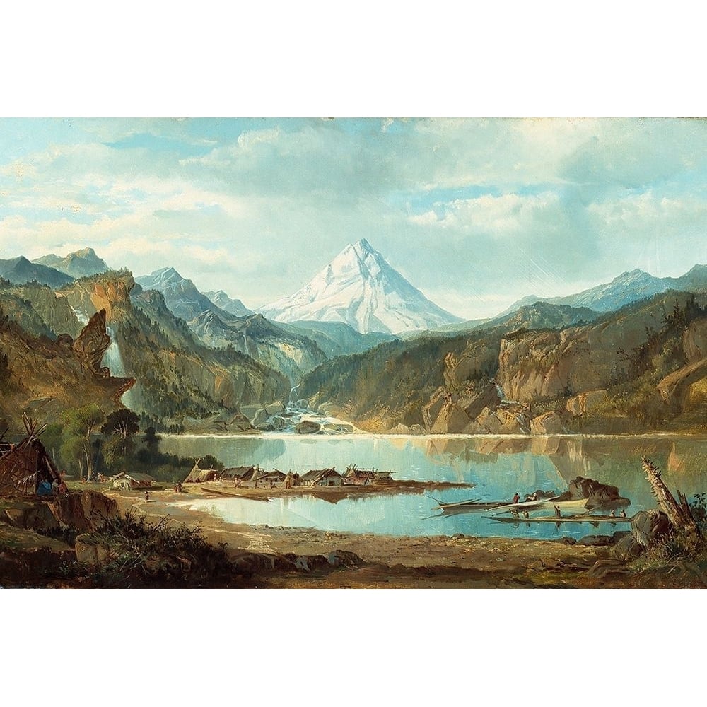 Mountain Landscape with Indians Poster Print - John Mix Stanley-VARPDX69942 Image 1