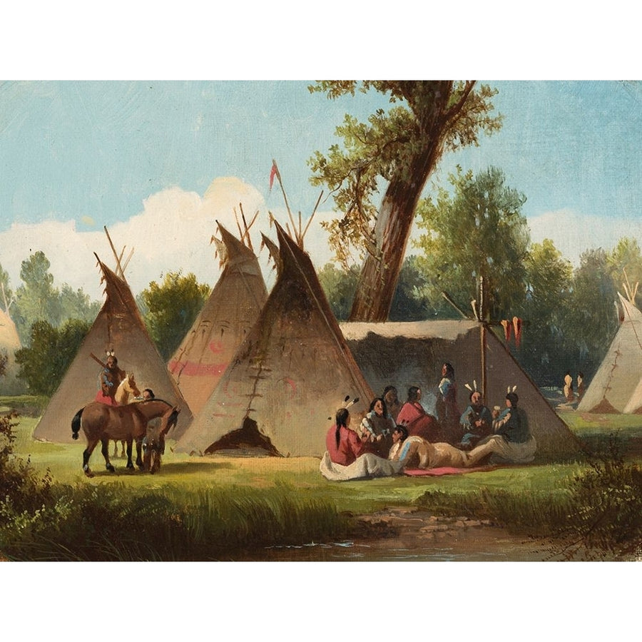 Assiniboin Encampment on the Upper Missouri Poster Print - John Mix Stanley-VARPDX69935 Image 1