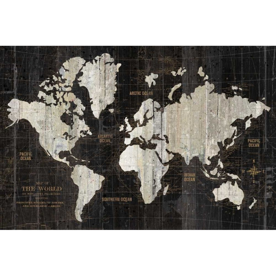 Old World Map Black by Wild Apple Portfolio-VARPDX69973 Image 1