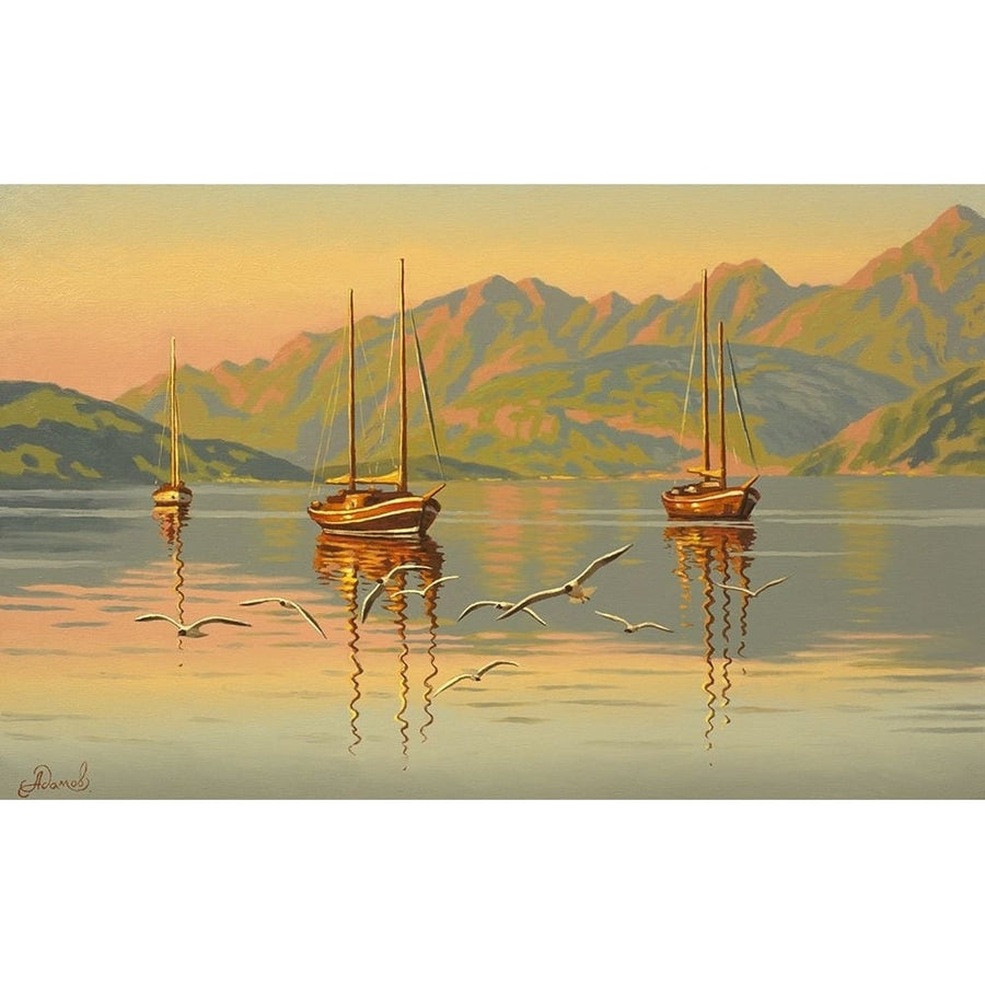 Boats with Seagulls Poster Print - Alexey Adamov-VARPDX6ADAM057 Image 1