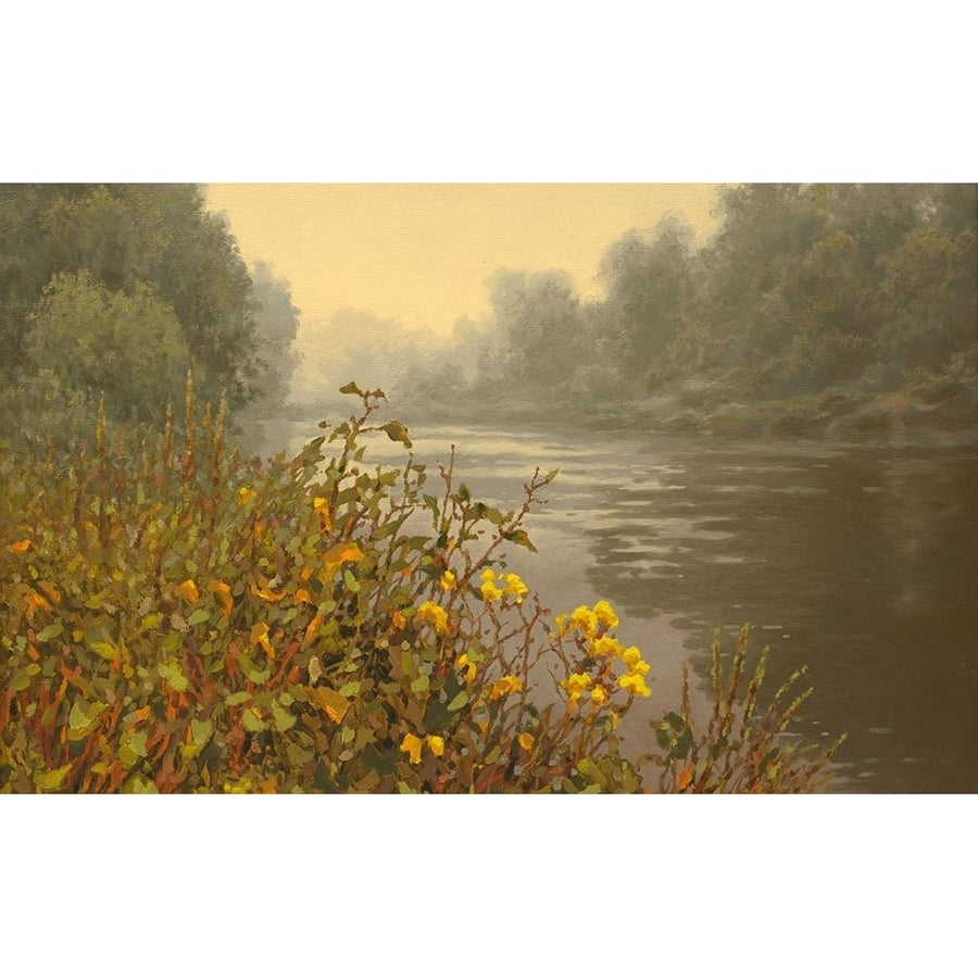 Yellow Flowers by the River Poster Print - Alexey Adamov-VARPDX6ADAM062 Image 1