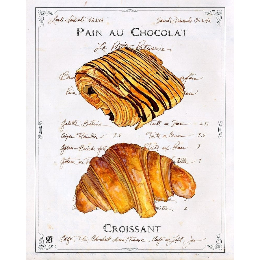 Pain au Chocolat et Croissant Poster Print - Ginny Joyner-VARPDX70698D Image 1