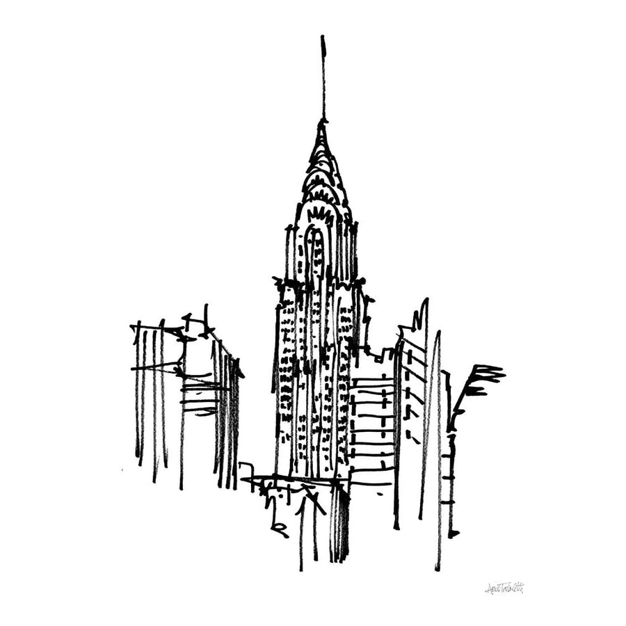 Chrysler Building Sketch Poster Print - Anne Tavoletti-VARPDX70886 Image 1