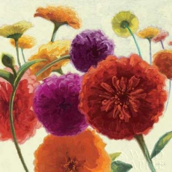 Pure Palette Zinnias Poster Print by Shirley Novak-VARPDX7105 Image 2