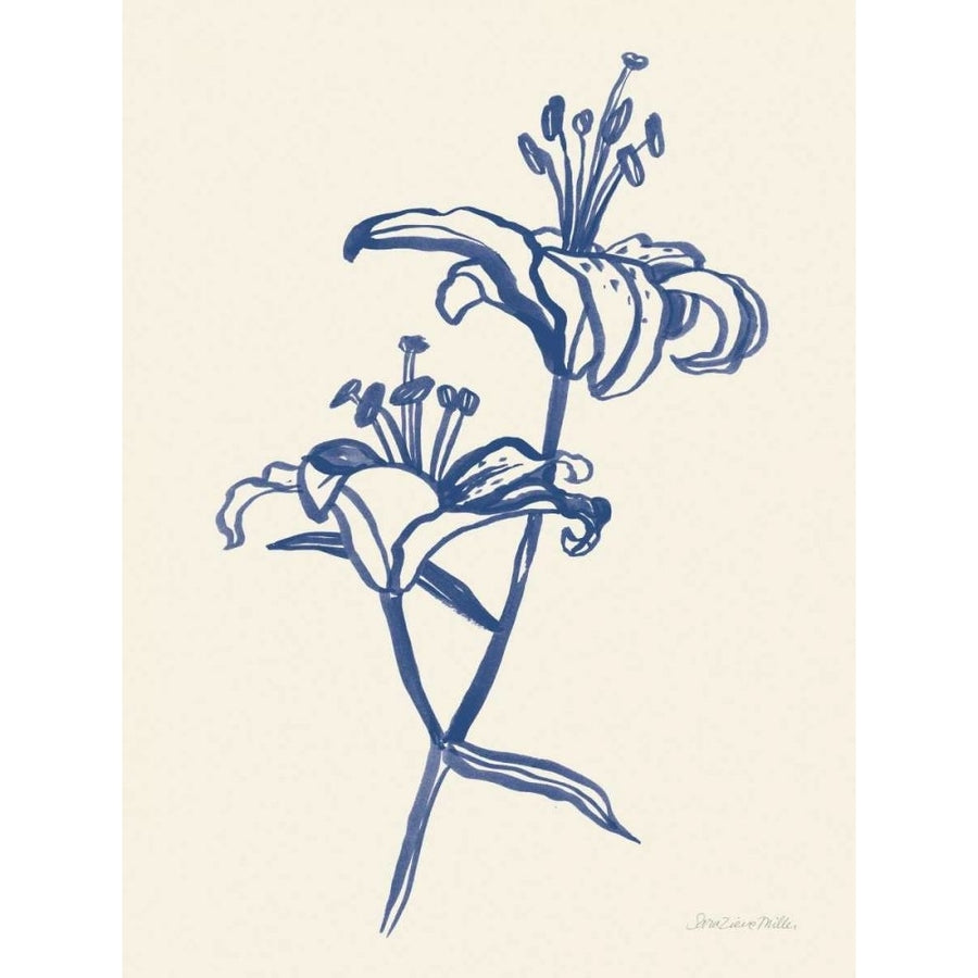 Ink Lilies I Blue by Sara Zieve Miller-VARPDX71157 Image 1