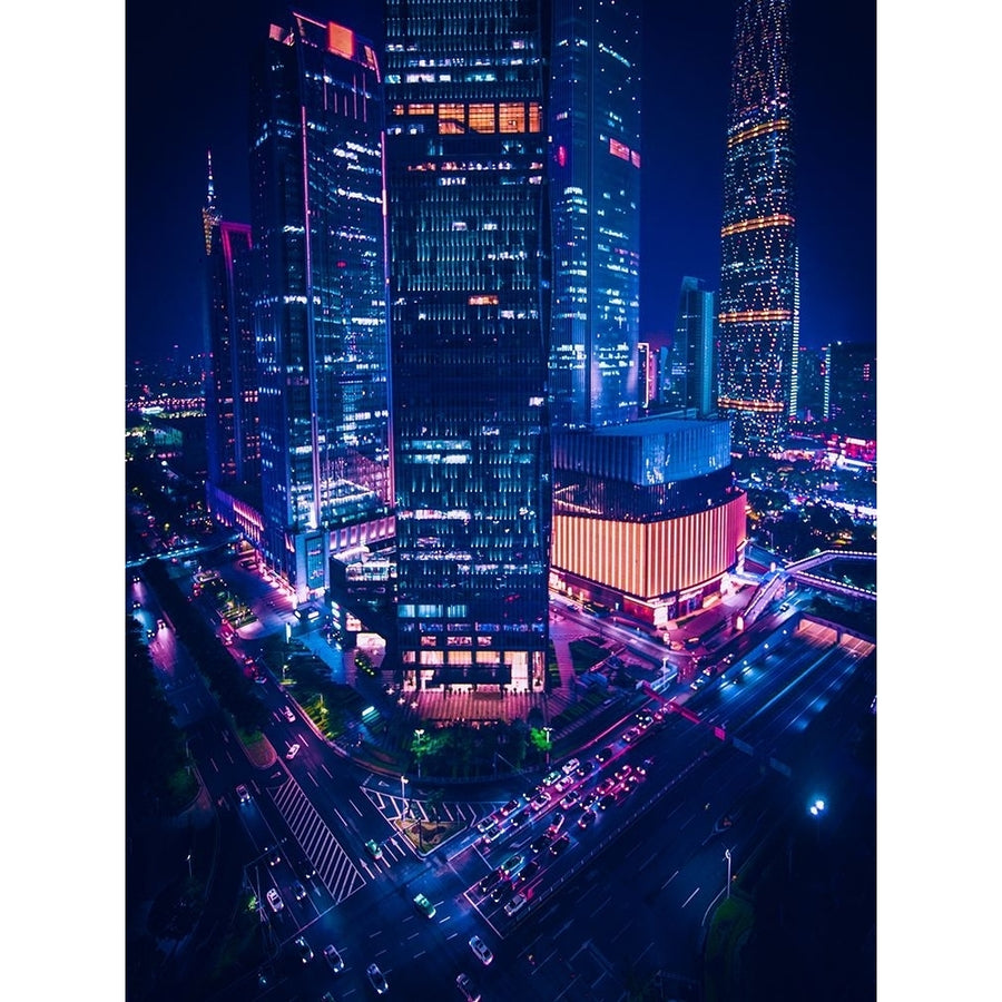 Guangzhou cityscape at night China Poster Print - Artographie-VARPDX72522 Image 1