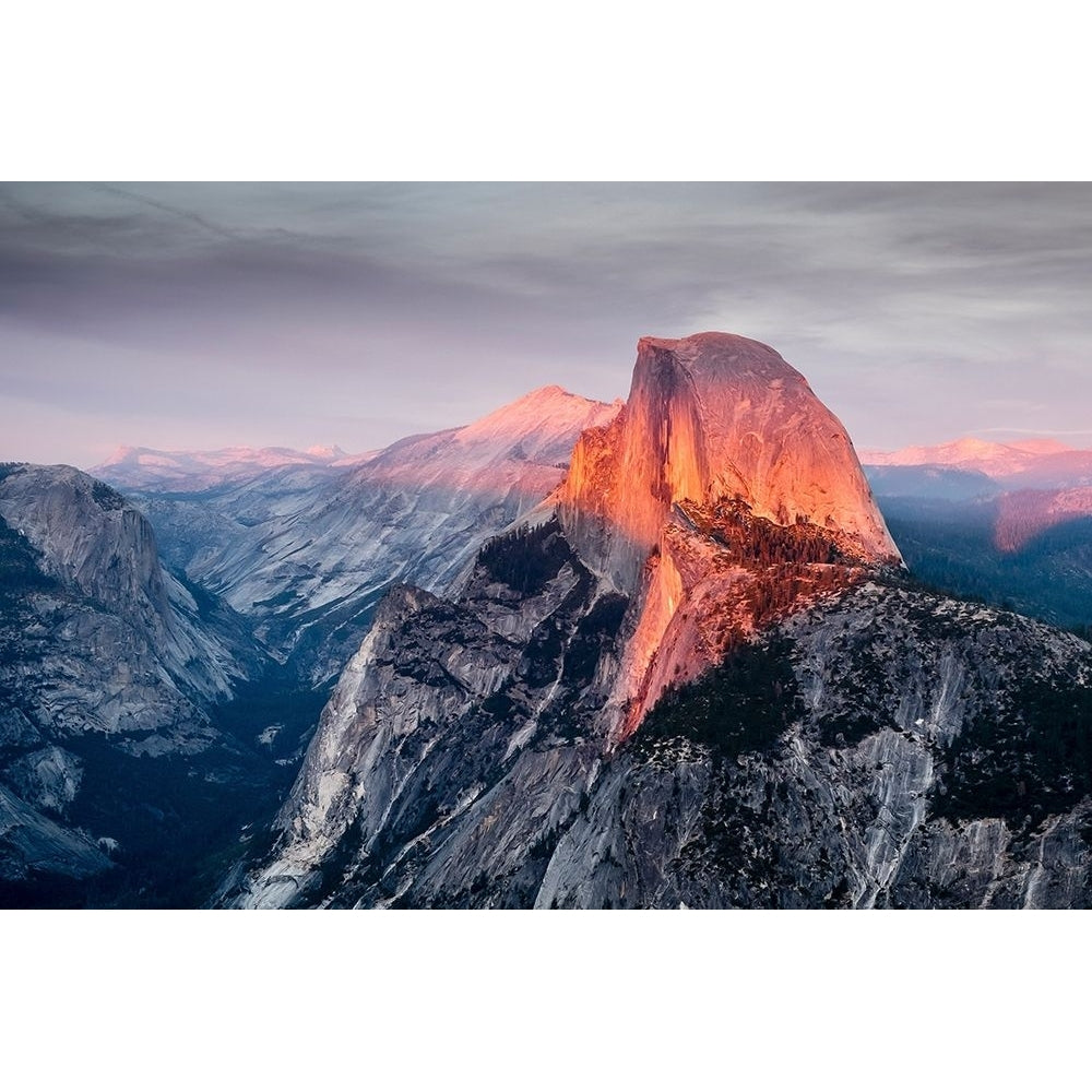 Half Dome at sunset from Glacier Point Yosemite National Park Poster Print - Artographie-VARPDX72523 Image 1