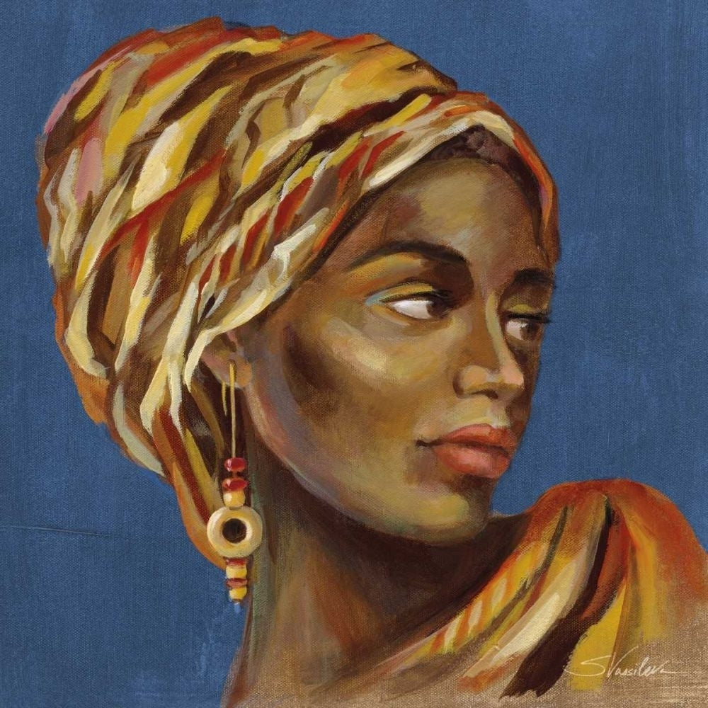 African Beauty I Blue by Silvia Vassileva-VARPDX72626 Image 1