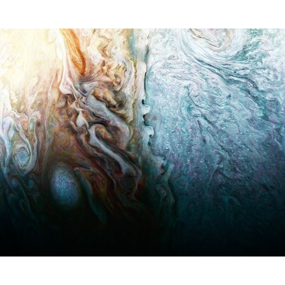 Jupiter Where Multiple Atmospheric Conditions appear to Collide Poster Print - NASA-VARPDX73623 Image 1