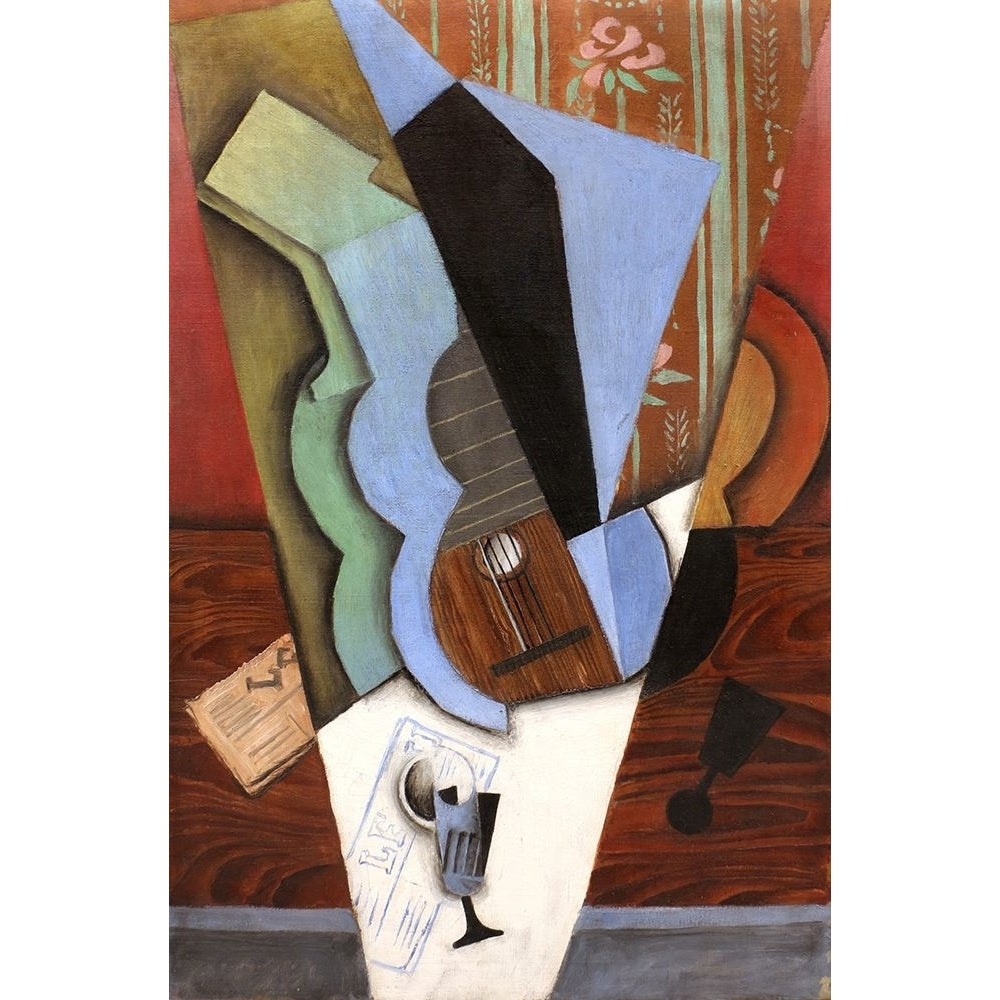 abstraction guitar and glass 1913 Poster Print - Juan Gris-VARPDX74219 Image 1