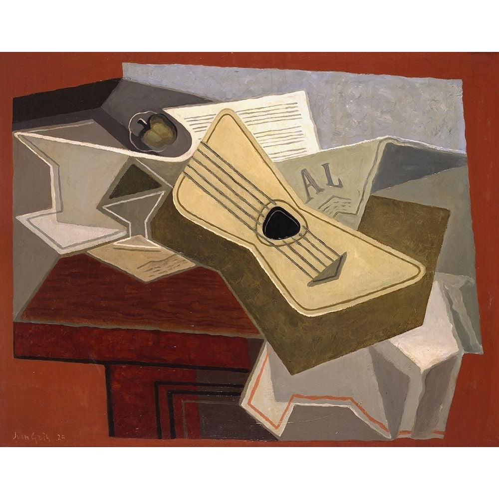 Guitar and Newspaper 1925 Poster Print - Juan Gris-VARPDX74257 Image 1