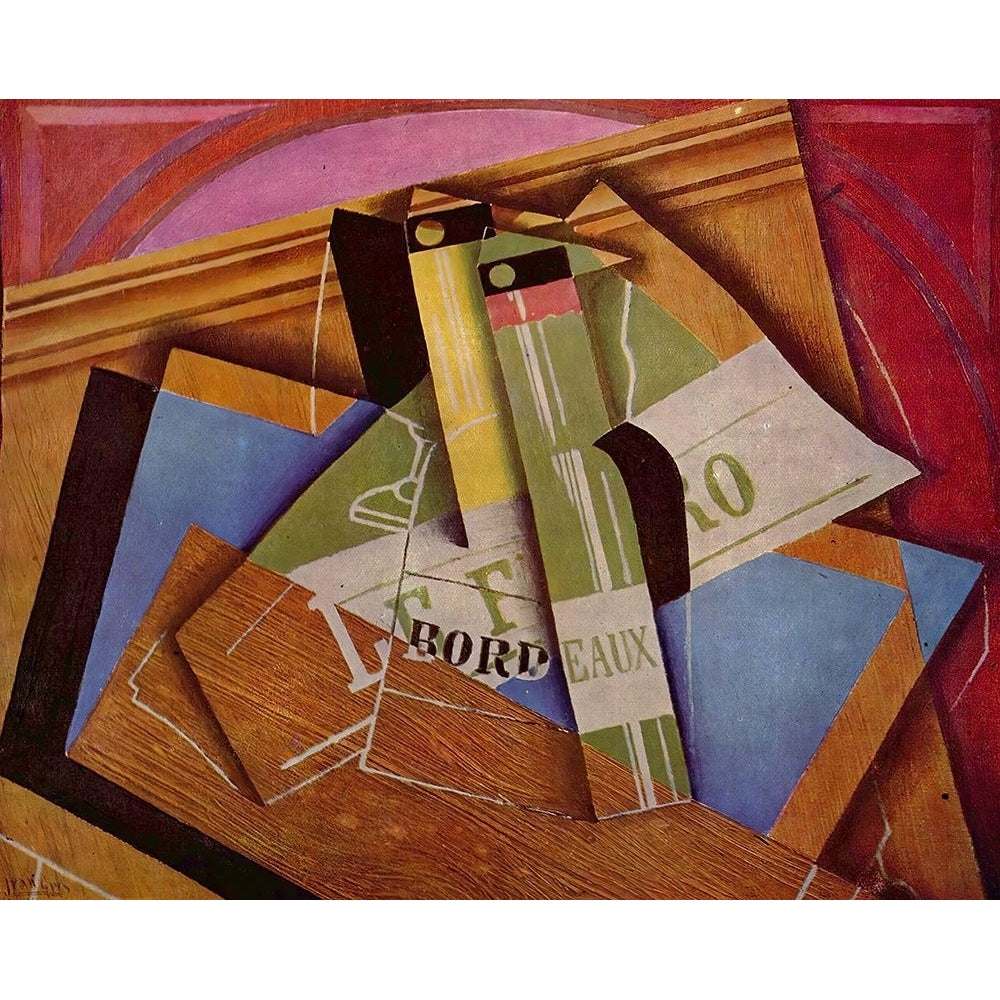 Still life with a Bordeaux bottle 1919 Poster Print - Juan Gris-VARPDX74275 Image 1