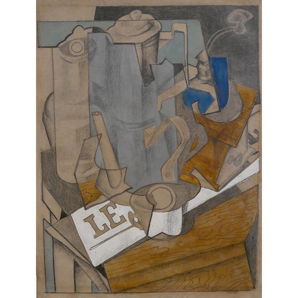 The Coffee Pot and the Newspaper 1916 Poster Print - Juan Gris-VARPDX74286 Image 1