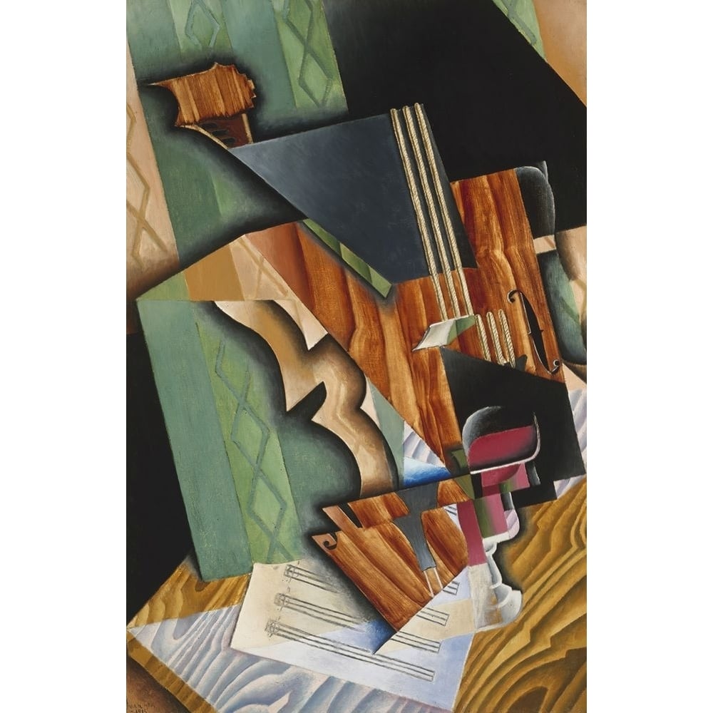 Violin and Glass 1915 Poster Print - Juan Gris-VARPDX74297 Image 1