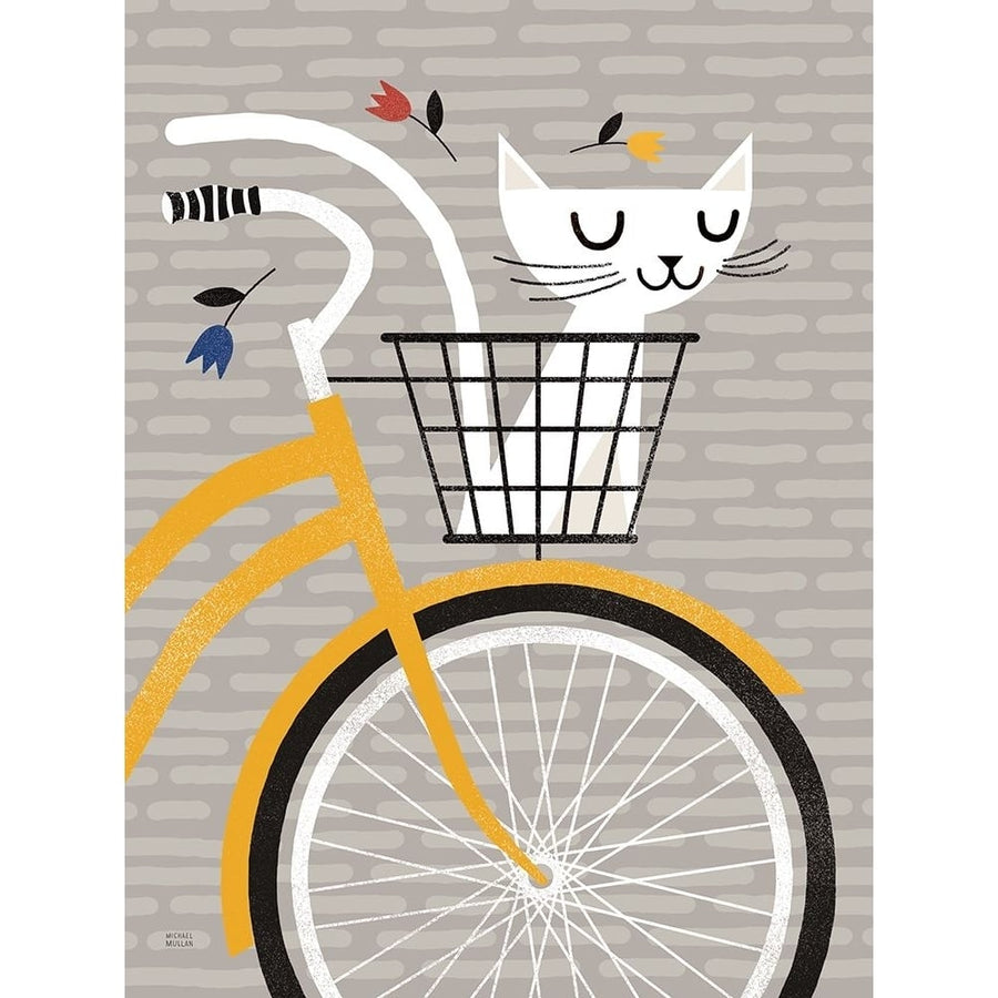 Cruising Cat Yellow Poster Print - Michael Mullan-VARPDX74397 Image 1