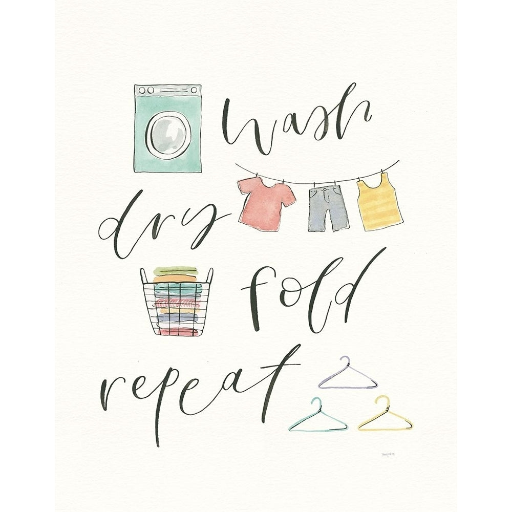 Wash Dry Fold Repeat V Poster Print - Jenaya Jackson-VARPDX74984 Image 1