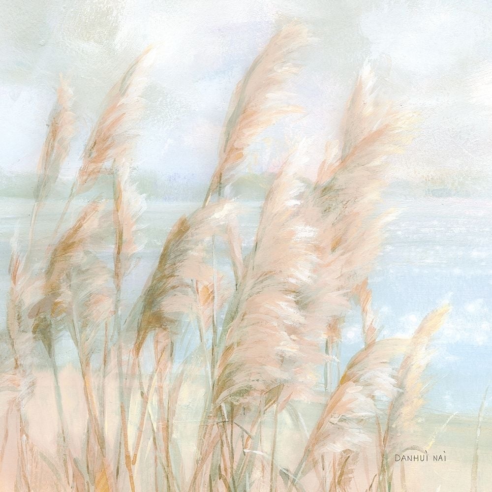 Seaside Pampas Grass Light Crop Poster Print - Danhui Nai-VARPDX75031 Image 1