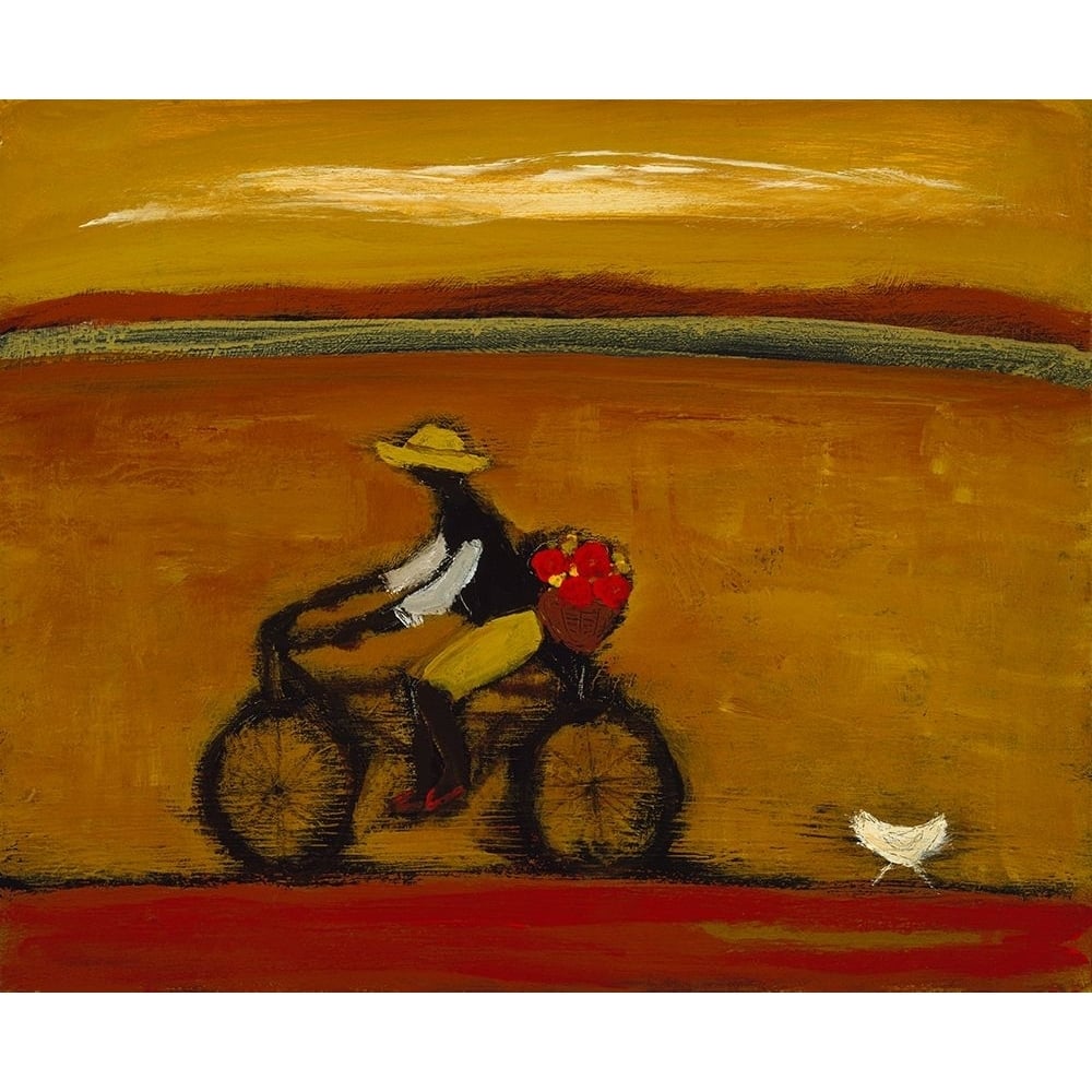 Man on Bicycle Poster Print - Karen Bezuidenhout-VARPDX75192 Image 1