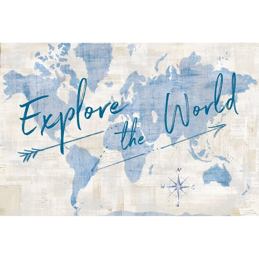 World Map Collage Explore Poster Print - Sue Schlabach-VARPDX75340 Image 1