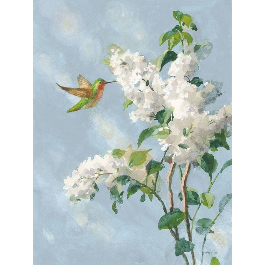 Hummingbird Spring I Soft Blue Poster Print - Danhui Nai-VARPDX75823 Image 1