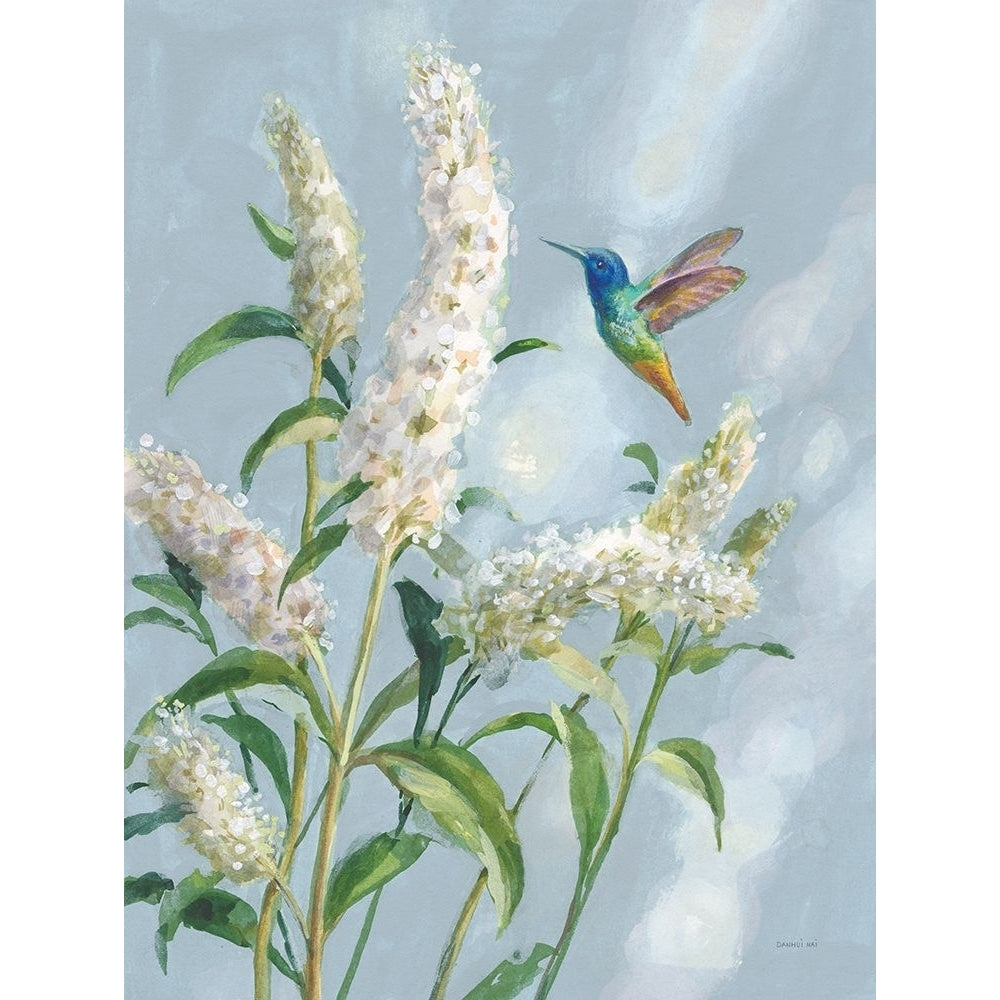 Hummingbird Spring II Soft Blue Poster Print - Danhui Nai-VARPDX75824 Image 1