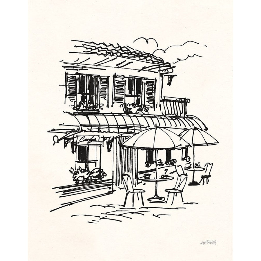 Cafe Sketch I Cream Poster Print - Anne Tavoletti-VARPDX75879 Image 1