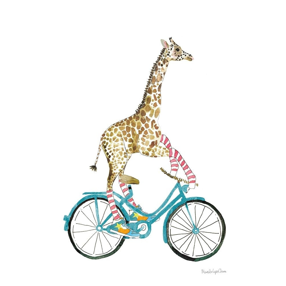 Giraffe Joy Ride I No Balloons Poster Print - Mercedes Lopez Charro-VARPDX76120 Image 1