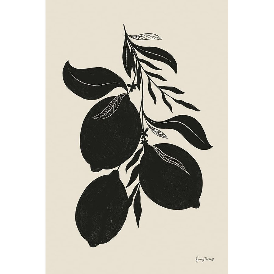 Lemon Silhouette I Poster Print - Becky Thorns-VARPDX76143 Image 1