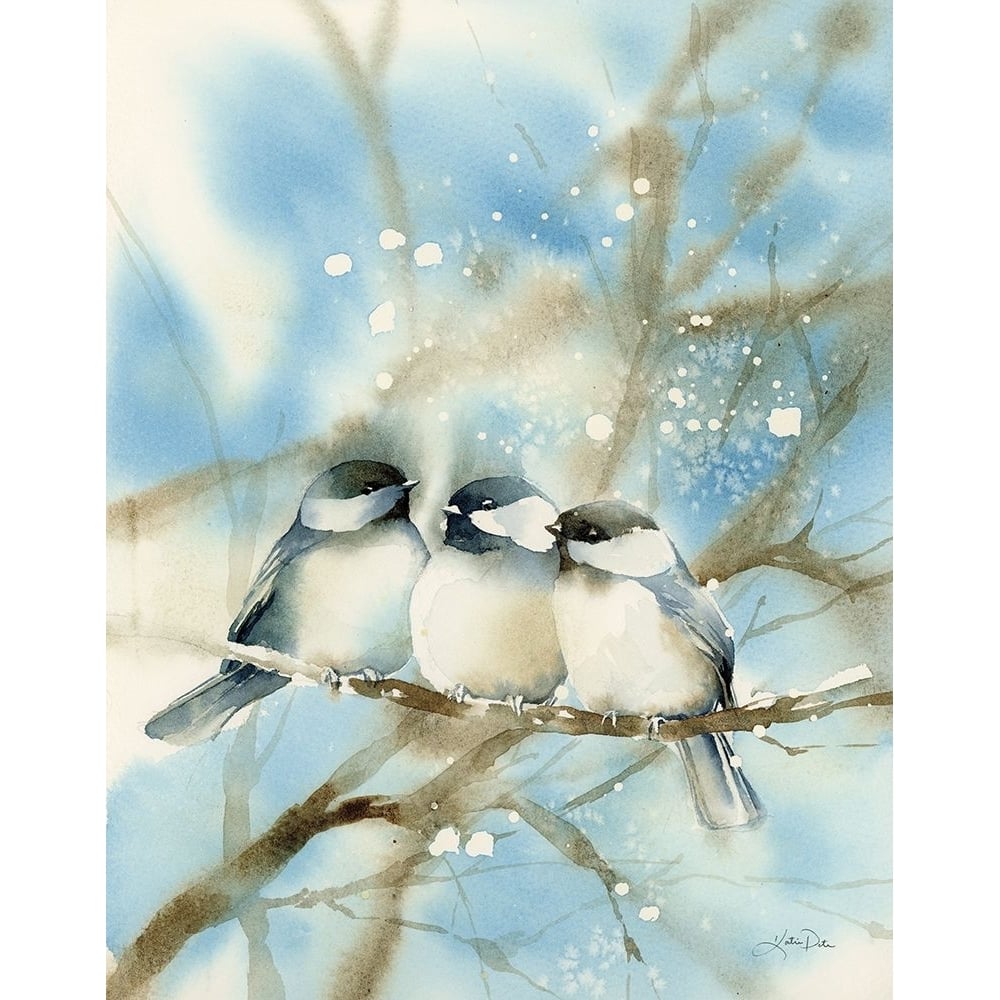 Three Chickadees Poster Print - Katrina Pete-VARPDX76128 Image 1