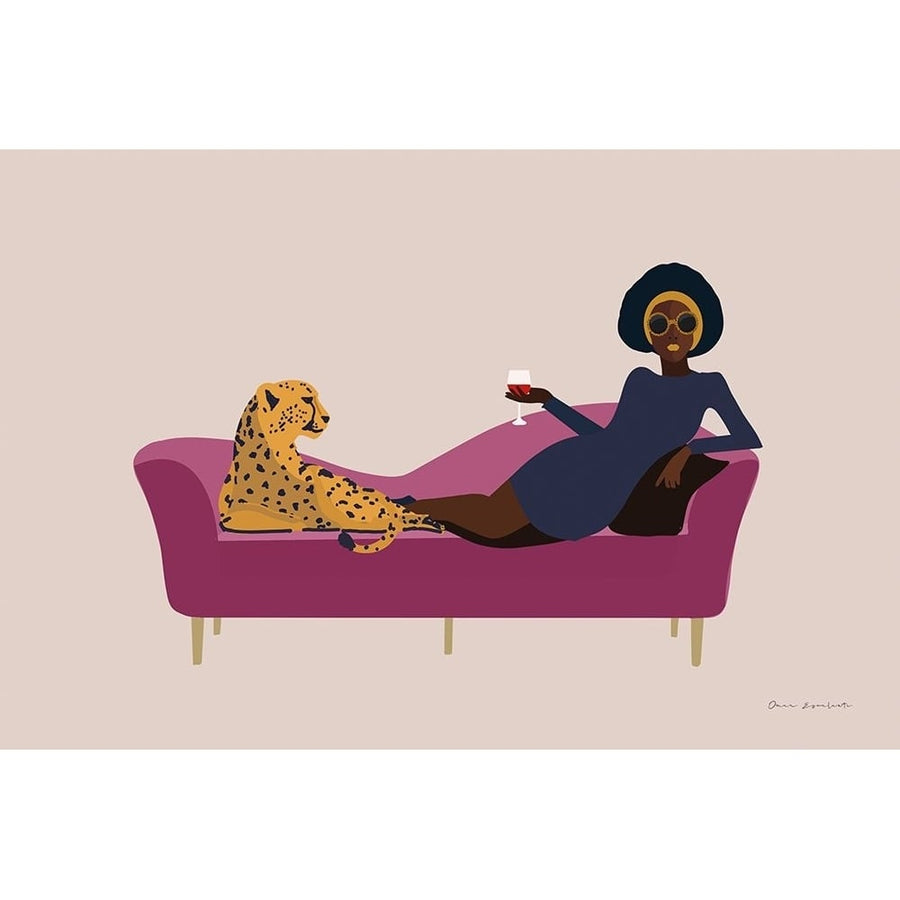 Wild Lounge I Pink Couch Poster Print - Omar Escalante-VARPDX77083 Image 1