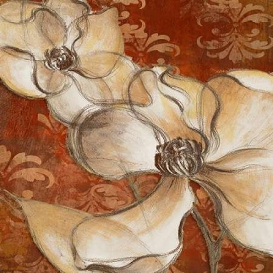 Whispering Magnolia on Red II Poster Print by Lanie Loreth-VARPDX7742E Image 1