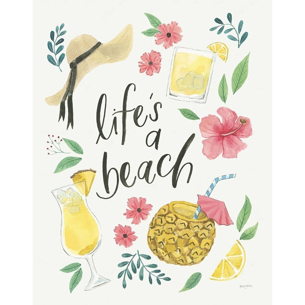 Lifes a Beach I Poster Print - Jenaya Jackson-VARPDX77470 Image 1