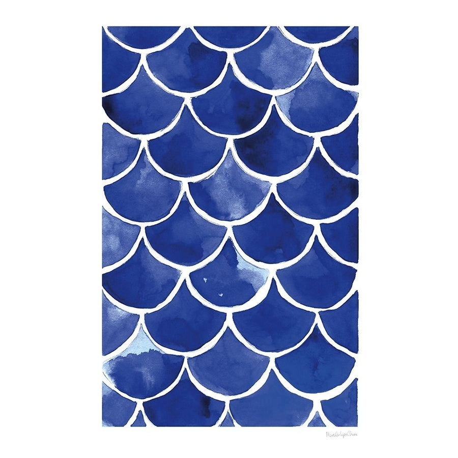 Blue Fish Waves Poster Print - Mercedes Lopez Charro-VARPDX77496 Image 1