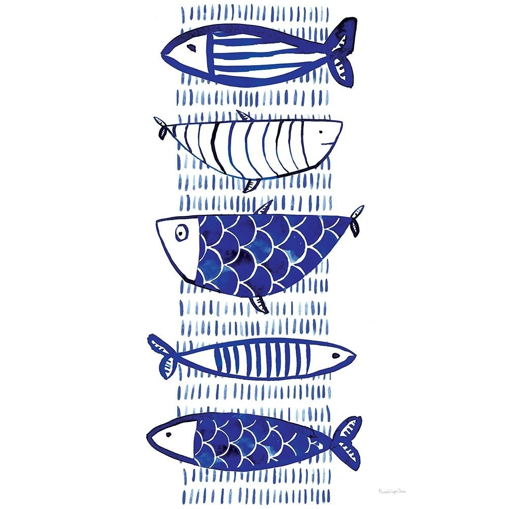 Blue Fish II Poster Print - Mercedes Lopez Charro-VARPDX77494 Image 1