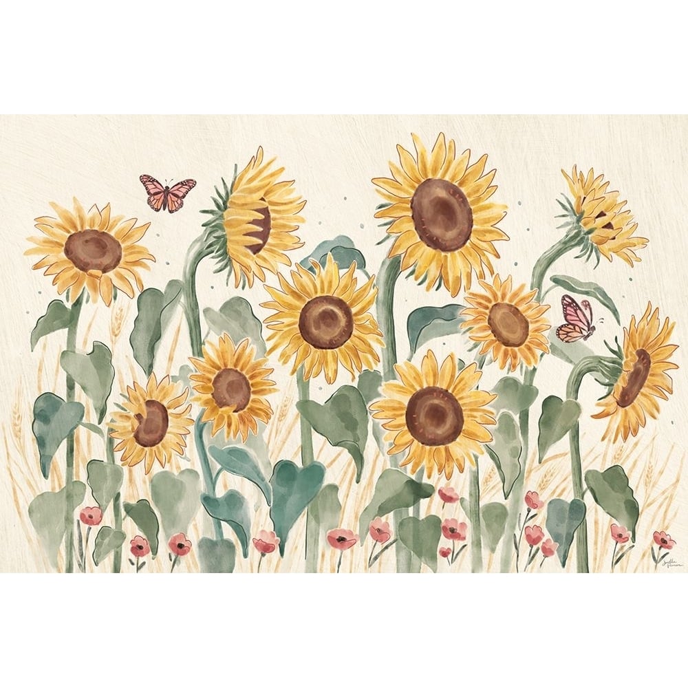 Sunflower Season I Bright Poster Print - Janelle Penner-VARPDX77835 Image 1