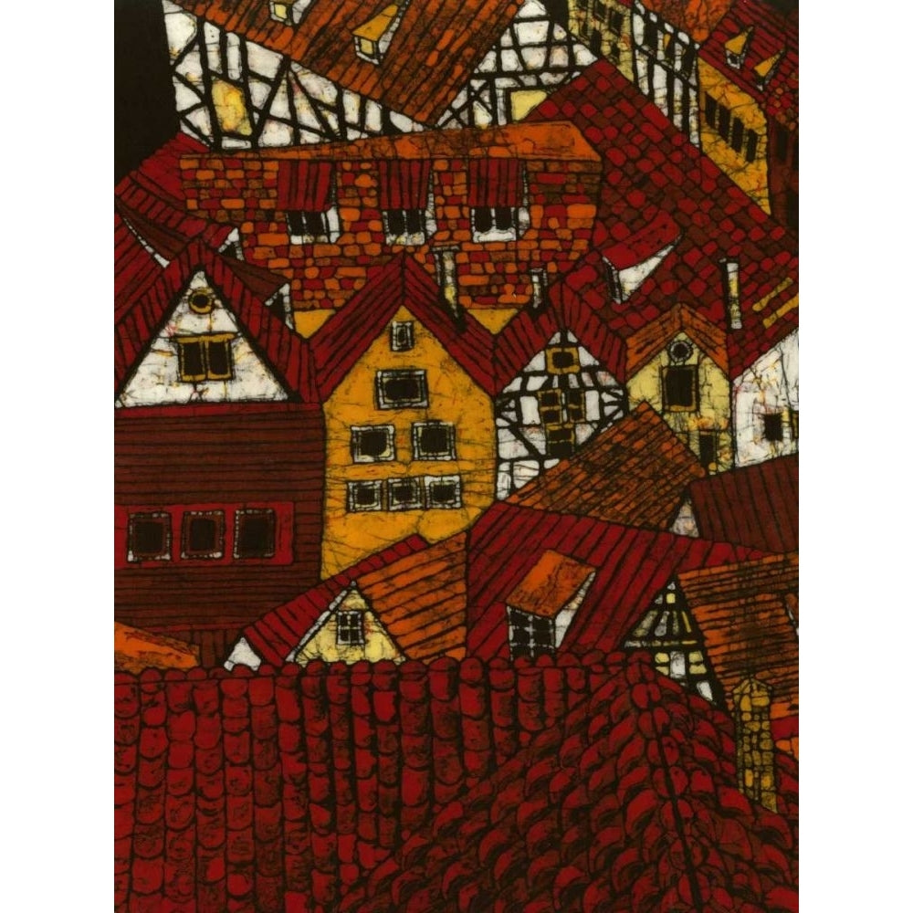 Red Roofs I Poster Print - Andrea Davis-VARPDX78179D Image 1