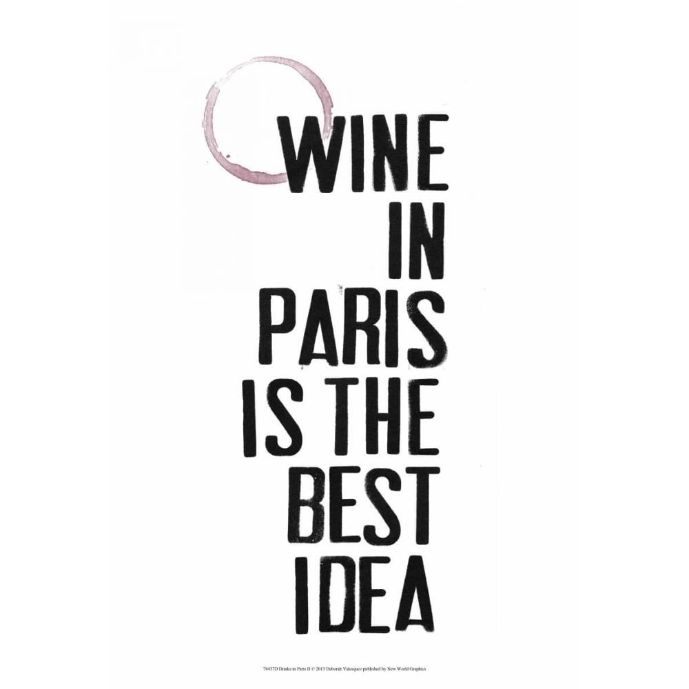 Drinks in Paris II Poster Print - Deborah Velasquez-VARPDX78437D Image 1